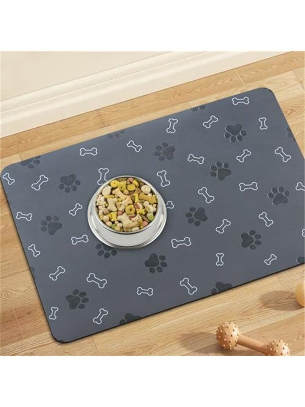 Pet Cat Dog Food Mat Non Slip Mat for Dog Water Bowl Mat Quick Dry 18.1 * 11.8 i